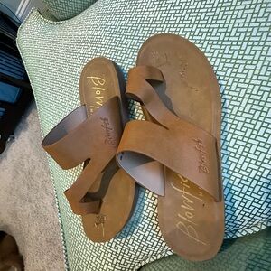 Blowfish Tan Slide Sandals9 worn once